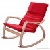 New Rocking Chair Armchair Leisure Lounge Wood Accent Living Room Furniture Red - B0742LDCVK