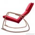 New Rocking Chair Armchair Leisure Lounge Wood Accent Living Room Furniture Red - B0742LDCVK