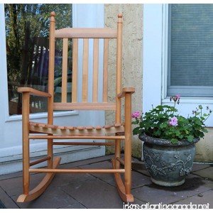 Oliver and Smith - Nashville Collection - Wooden Oak Patio Porch Rocker- Rocking Chair - Made in USA - 24.5 W x 33 D x 46 H - B0758467JT