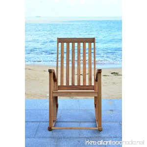 Safavieh Outdoor Collection Clayton Look Rocking Chair Teak Brown - B00PYN2ZK6