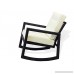 SunBear Furniture Resin Outdoor Garden Rocking Chair w/cushion Deck Yard Patio Wicker Black - B071ZNH3TZ