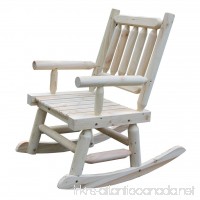 VH FURNITURE Wood Rocking Chair Single Porch Rocker Natural Design Outdoor And Indoor Use For Porch And Patio  Fir Wood - B07BT5Y7QK