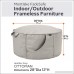 Classic Accessories Montlake FadeSafe Frameless Furniture Indoor/Outdoor Bean Bag Ottoman Grey - B07CZC1YZ2