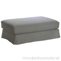 Cotton Hovas Ottoman Cover Replacement For Ikea Hovas Footstool Slipcover. Cover Only! (Gray) - B075QYJRS9