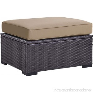 Crosley Furniture KO70127BR-MO Biscayne Outdoor Wicker Ottoman Cushions Mocha - B074QMPWZ1