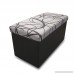 Crown Comfort 's Black and Purple Swirl Design on White Memory Foam Folding Ottoman - B074KSLFPN