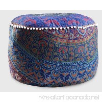 Handmade Cotton Pouf Cover Round Ottoman Pouf Cover Indian Urban Mandala Ethnic Floor Pillow Indian Décor Floral Mandala Indian Pouf Ottoman Cover Round Poof Pouffe Foot Stool Floor Pillow Decor Home - B079WHPR7W