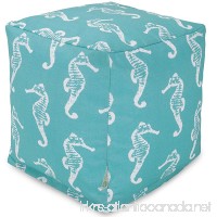 Majestic Home Goods Teal Sea Horse Indoor/Outdoor Bean Bag Ottoman Pouf Cube 17 L x 17 W x 17 H - B00NC2NFMS