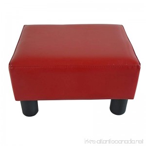 New MTN-G Modern Faux Leather Ottoman Footrest Stool Foot Rest Small Chair Seat Sofa Couch-wine red - B0763LTX2M