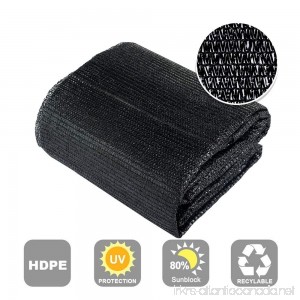 Agfabric 80% Sunblock Shade Cloth Cover with Clips for Plants 13’ X 16’ Black - B01EV0GTZE