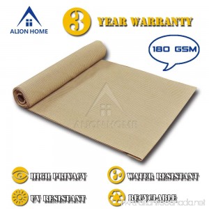 Alion Home HDPE Shade Fabric Cloth 95% UV Block. (4'x 16') (Beige/Tan) - B01HQSP7W4