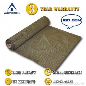 Alion Home HDPE Shade Fabric Cloth 95% UV Block. (5'x 50') (Mocha Brown) - B01HKA5PES