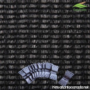 EasyShade Blk50 Sunblock Black 50% Shade Cloth UV Resistant Fabric 6ft x 24ft Clips Free - B00OC3J7JG