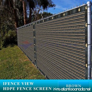 Ifenceview 4'x100' Brown Shade Cloth / Fence Privacy Screen Fabric Mesh Net for Construction Site Yard Driveway Garden Railing Canopy Awning 160 GSM UV Protection - B077CS699S