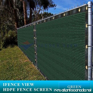 Ifenceview 4'x5' to 4'x50' Green Shade Cloth/Fence Privacy Screen Fabric Mesh Net for Construction Site Yard Driveway Garden Railing Canopy Awning 160 GSM UV Protection (4'x5') - B077ND3VKN