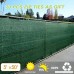 JAXPETY 5' x 50'Heavy Duty Privacy Screen Fence Windscreen Shade Fabric Mesh Tarp copper grommets 130 GSM 88% Blockage Dark Green - B0761MYW6P