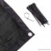 LAZYMOON Dark Black 5'x 50' Fabric Fence Windscreen Privacy Screen Shade Cover for Patio Garden Tarp - B076CLG1PK