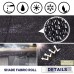 LAZYMOON Dark Black 5'x 50' Fabric Fence Windscreen Privacy Screen Shade Cover for Patio Garden Tarp - B076CLG1PK