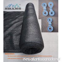 SHANS 40% UV Resistant Fabric Shade Cloth black 20ft x 100ft With Plastic Grommets Clips Free - B015DBSG1A