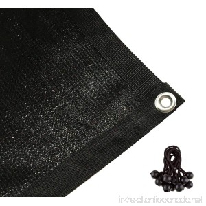 Shatex 90% Shade Fabric Sun Shade Cloth with Grommets for Pergola Cover Canopy 6' x 20' Black - B00XMRP34Q