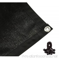 Shatex 90% Shade Fabric Sun Shade Cloth with Grommets for Pergola Cover Canopy 6' x 10'  Black - B00YOSD3HQ