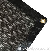 Yisin 40% Black Shade Cloth Taped Edge with Grommets UV 12 ft X 10 ft - B00YMEV7HK