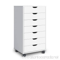 DEVAISE 7 Drawers Chest Storage Dresser Cabinet on Removable Wheels (White) - B06Y5X6NN2