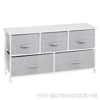 InterDesign Aldo Fabric 5-Drawer Dresser and Storage Organizer Unit for Bedroom  Apartment  Small Living Spaces – Gray - B06XNRP5Q7