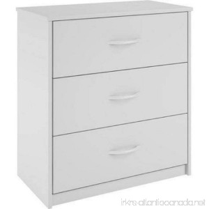 Mainstays 3-Drawer Dresser 3 easy-glide drawers (White) - B01M8MS4MC