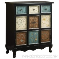 Monarch Apothecary Bombay Chest  Distressed Black/Multi-Color - B00FHXHTHC