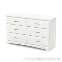 South Shore Callesto 6-Drawer Double Dresser  Pure Black with Dull Nickel Handles - B00ZBA3KZQ