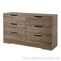 South Shore Holland 6-Drawer Double Dresser  Weathered Oak - B06VTRKJ34