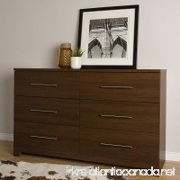 South Shore Primo 6-Drawer Double Dresser Brown Walnut - B01D9MW7WY