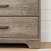 South Shore Versa Collection 8-Drawer Double Dresser Weathered Oak with Antique Handles - B0722KKDPS