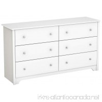 South Shore Vito Collection 6-Drawer Double Dresser  Pure White with Matte Nickel Handles - B004GCJ2CA