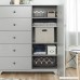 South Shore Vito Door Chest with 5 Drawers Soft Gray - B01IF0DPGC