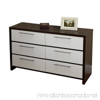 Target Marketing Systems Contemporary 6 Drawer Accent Chest  Espresso/White - B00JU7GRO2