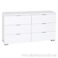 Target Marketing Systems Zuri Series Fusion Collection Contemporary 6 Drawer Chest White - B075B269W2