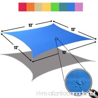Alion Home 12' x 12' Waterproof Woven Sun Shade Sail in Vibrant Colors (Royal Blue) - B01MY5DE9H