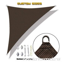 Alion Home Custom Right Triangle HDPE UV Block Sun Shade Sail Permeable Canopy with Stainless Hardware Kit (10' x 14' x 17'  Brown) - B07BTFW1NN