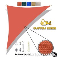 Alion Home Custom Sized Sun Shade Sail with 6'' Stainless Steel Hardware Kit - Right Triangle (13' x 13' x 18.4'  Terracota Red) - B01N6WYXI7