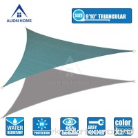 Alion Home Waterproof Woven Sun Shade Sail - Forest Green (9 ft 10" Triangular) - B01FTIV23Q