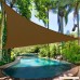 Clevr 18'x18'x18' Premium UV Triangle Sun Shade Canopy Sail for Outdoor Garden Patios & Playgrounds Brown - Includes Storage Bag - B00X87AEBM