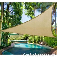 DLZY COOL Shade Sail porch shades knitting Sun Shade Sail garden sails 13' 13' 13' (sand) - B0798RLNNH