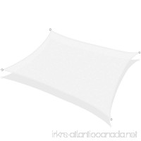 KHOMO GEAR Rectangular Sun Shade Sail 18 x 22 Ft UV Block Fabric - White - B075X2S142