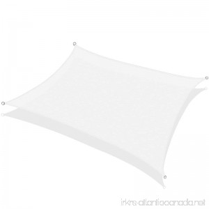 KHOMO GEAR Rectangular Sun Shade Sail 18 x 22 Ft UV Block Fabric - White - B075X2S142