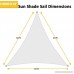 KHOMO GEAR Triangle Sun Shade Sail 10 x 10 x 10 Ft UV Block Fabric - White - B06XJG5CPX
