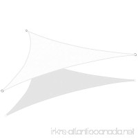 KHOMO GEAR Triangle Sun Shade Sail 10 x 10 x 10 Ft UV Block Fabric - White - B06XJG5CPX