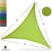 LyShade 12' x 12' x 12' Triangle Sun Shade Sail Canopy (Lime Green) - UV Block for Patio and Outdoor - B01M749OE2