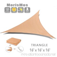 MorisMos Sun Shade Sail Triangle Canopy Patio Lawn Awning UV Block Fabric Durable Shelter for Garden Beach Backyard (16'x16'x16'  Triangle) - B07D33XS1W